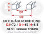 Preview: Siebträgerdichtung ø 72x57x8,5 mm